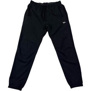 RVCA Joggers Men's Medium Black Lightweight Airy Stretch Athleisure Gym Wear Run